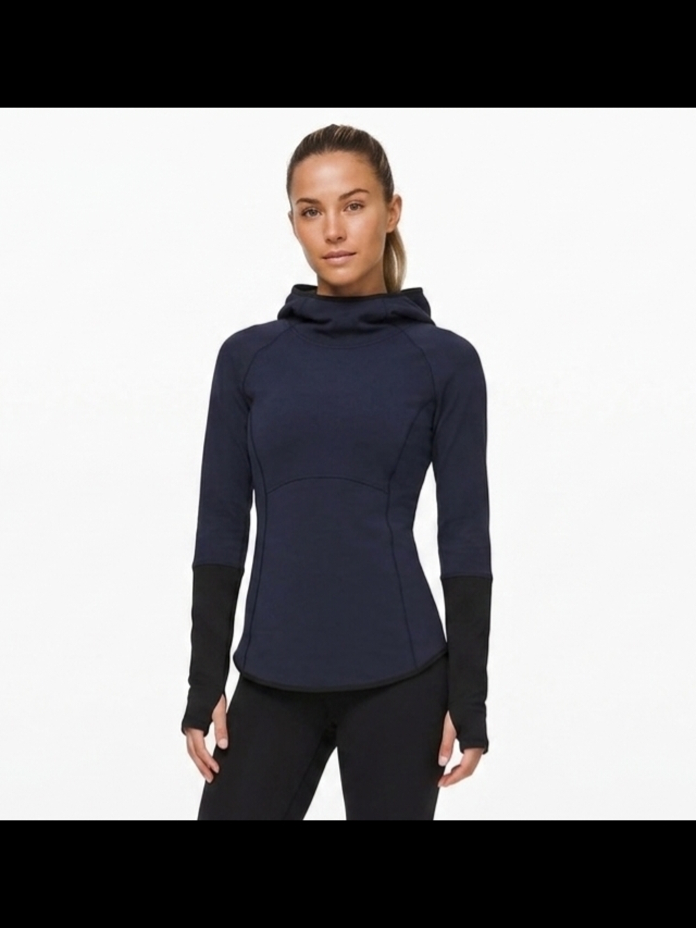 Lululemon Women’s Running Hoodie - Navy Blue & Black